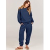 image:imageANRABESS Womens Lounge Set Sweatsuits for Women Fall 2 Piece Jogger PantsNavy Blue