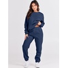 image:imageANRABESS Womens Lounge Set Sweatsuits for Women Fall 2 Piece Jogger PantsNavy Blue