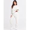 image:imageANRABESS Womens Lounge Set Sweatsuits for Women Fall 2 Piece Jogger PantsWhite