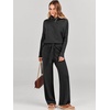 image:imageANRABESS Womens Oversized Turtleneck Sweater SetsBlack