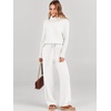 image:imageANRABESS Womens Oversized Turtleneck Sweater SetsWhite