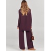 image:imageANRABESS Womens Oversized Turtleneck Sweater SetsWine Red