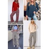 image:imageANRABESS Womens Pajama Sets Sleepwear Lounge Set Fall 2 Piece Outfits PjsNavy Blue  Navy Plaid