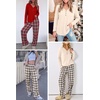 image:imageANRABESS Womens Pajama Sets Sleepwear Lounge Set Fall 2 Piece Outfits PjsParchment  Brown Plaid