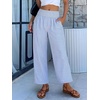 image:imageANRABESS Womens Striped Gingham Palazzo PantsBlue White Stripe