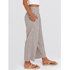 image:imageANRABESS Womens Striped Gingham Palazzo PantsBrown White Stripe