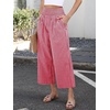 image:imageANRABESS Womens Striped Gingham Palazzo PantsRed White Plaid