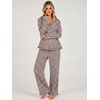 image:imageANRABESS Womens Striped amp Gingham Pajama SetsBrown White Plaid