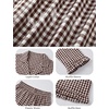 image:imageANRABESS Womens Striped amp Gingham Pajama SetsBrown White Plaid