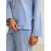 image:imageANRABESS Womens Striped amp Gingham Pajama SetsDeep Blue White Stripe