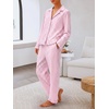 image:imageANRABESS Womens Striped amp Gingham Pajama SetsPink White Stripe
