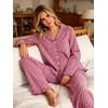 image:imageANRABESS Womens Striped amp Gingham Pajama SetsRed White Plaid