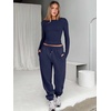 image:imageANRABESS Womens Sweatsuits 2 Piece Outfits Joggers SetsNavy Blue