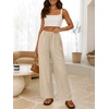 image:imageANRABESS Womens Wide Leg Linen PantsApricot