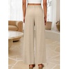 image:imageANRABESS Womens Wide Leg Linen PantsApricot