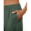 image:imageANRABESS Womens Wide Leg Linen PantsArmy Green