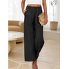 image:imageANRABESS Womens Wide Leg Linen PantsBlack