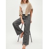 image:imageANRABESS Womens Wide Leg Linen PantsDark Grey