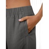 image:imageANRABESS Womens Wide Leg Linen PantsDark Grey