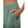 image:imageANRABESS Womens Wide Leg Linen PantsLight Green