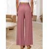 image:imageANRABESS Womens Wide Leg Linen PantsPink