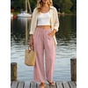 image:imageANRABESS Womens Wide Leg Linen PantsPink
