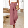 image:imageANRABESS Womens Wide Leg Linen PantsPink