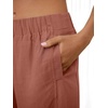 image:imageANRABESS Womens Wide Leg Linen PantsRust Red
