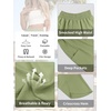 image:imageANRABESS Womens Wide Leg Palazzo Capri Barrel PantsGreen