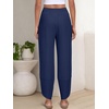 image:imageANRABESS Womens Wide Leg Palazzo Capri Barrel PantsNavy Blue