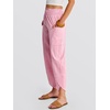 image:imageANRABESS Womens Wide Leg Palazzo Capri Barrel PantsPink White Plaid