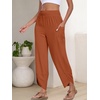 image:imageANRABESS Womens Wide Leg Palazzo Capri Barrel PantsRust Orange