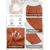 image:imageANRABESS Womens Wide Leg Palazzo Capri Barrel PantsRust Orange