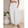 image:imageANRABESS Womens Wide Leg Palazzo Capri Barrel PantsWhite