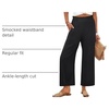 image:imageANRABESS Womens Wide Leg Pants Cropped Work Palazzo TrousersBlack