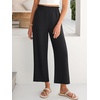 image:imageANRABESS Womens Wide Leg Pants Cropped Work Palazzo TrousersBlack