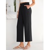 image:imageANRABESS Womens Wide Leg Pants Cropped Work Palazzo TrousersBlack