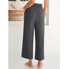 image:imageANRABESS Womens Wide Leg Pants Cropped Work Palazzo TrousersDark Gray