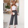 image:imageANRABESS Womens Wide Leg Pants Cropped Work Palazzo TrousersDark Gray