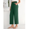 image:imageANRABESS Womens Wide Leg Pants Cropped Work Palazzo TrousersForest Green