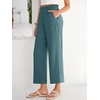 image:imageANRABESS Womens Wide Leg Pants Cropped Work Palazzo TrousersLake