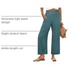 image:imageANRABESS Womens Wide Leg Pants Cropped Work Palazzo TrousersLake