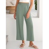 image:imageANRABESS Womens Wide Leg Pants Cropped Work Palazzo TrousersLight Green