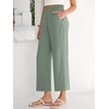 image:imageANRABESS Womens Wide Leg Pants Cropped Work Palazzo TrousersLight Green