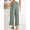image:imageANRABESS Womens Wide Leg Pants Cropped Work Palazzo TrousersLight Green
