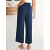 image:imageANRABESS Womens Wide Leg Pants Cropped Work Palazzo TrousersNavy Blue