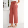 image:imageANRABESS Womens Wide Leg Pants Cropped Work Palazzo TrousersOrange Red