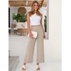 image:imageANRABESS Womens Wide Leg Pants Cropped Work Palazzo TrousersParchment
