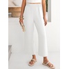 image:imageANRABESS Womens Wide Leg Pants Cropped Work Palazzo TrousersWhite