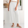 image:imageANRABESS Womens Wide Leg Pants Cropped Work Palazzo TrousersWhite
